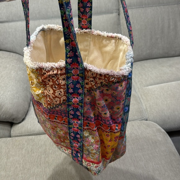 Tote Bag Colorful Patchwork Pattern hand Bag beach bag - Picture 9 of 13